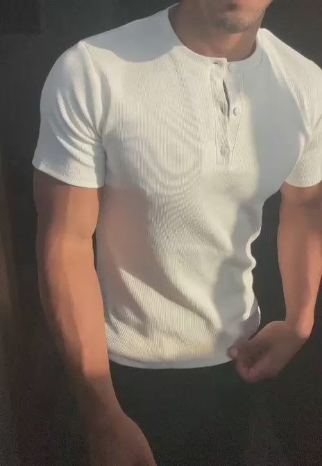 Short sleeves Henley shirt